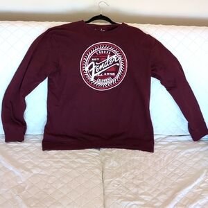 Fender Corona California Womans L Pull-Over Sweatshirt Maroon.